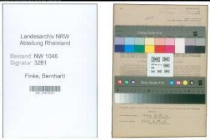 Entnazifizierung Bernhard Finke , geb. 20.04.1884 (Stellmacher)