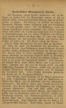 Katholischer Gesangsverein Cäcilia