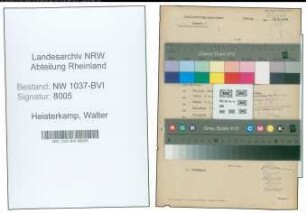 Entnazifizierung Walter Heisterkamp , geb. 15.02.1910 (Bankbevollmaechtigter)