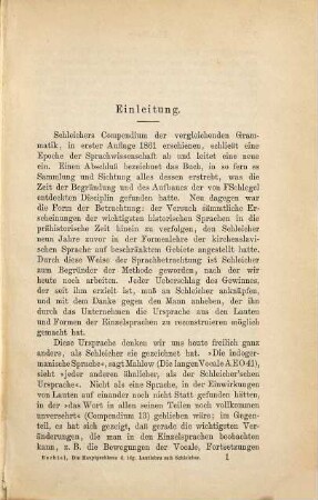 Die Hauptprobleme der indogermanischen Lautlehre seit Schleicher