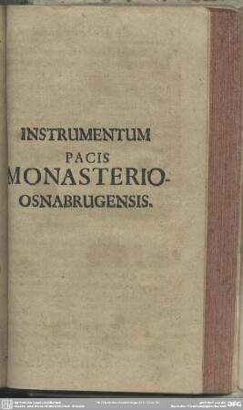 Instrumentum Pacis Monasterio-Osnabrugensis