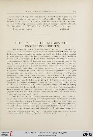3: Studien über die Gemmen mit Künstlerinschriften, [1]