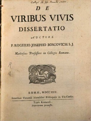 De Viribus Vivis Dissertatio