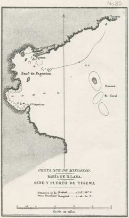No. 25. Seno y Puerto de Tiguma, Bahia de Illana, Costa sur de Mindanao