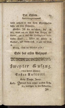 Erster Auftritt. Lady Dorset. Jenny.