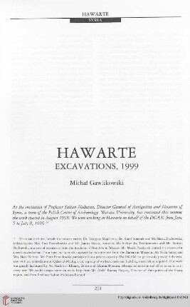 11: Hawarte : excavations, 1999