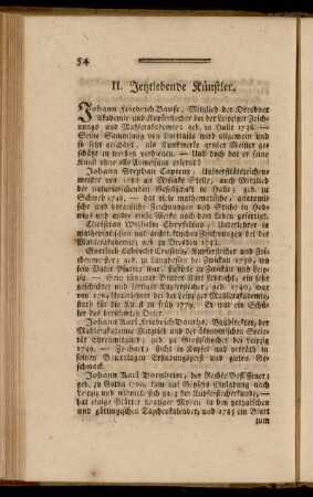 II. Jetztlebende Künstler.