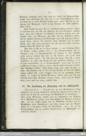 III. Die Anordnung der Mahlgänge und der Mühlgerüste