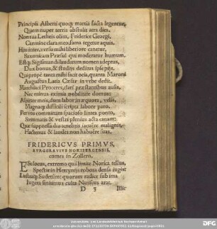 Fridericus Primus, Burggravius Noribergensis, comes in Zollern.