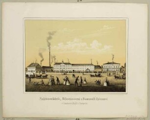 Maschinenfabrik, Eisengießerei und Baumwollspinnerei von Constantin Pfaff in Chemnitz, aus dem "Album der sächsischen Industrie …