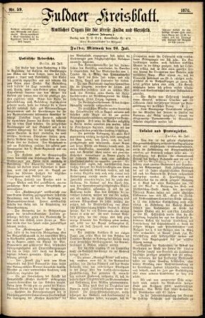Ausgabe vom Mittwoch, den 24. Juli 1878.