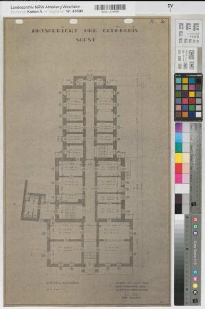 Soest, Amtsgericht und Gefängnis, Erdgeschoss, Grundriss