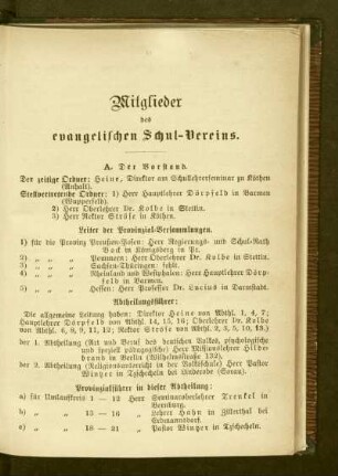 Mitglieder des evangelischen Schul-Vereins