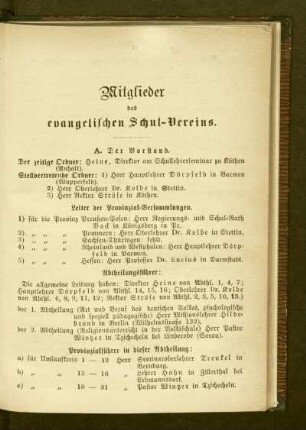 Mitglieder des evangelischen Schul-Vereins