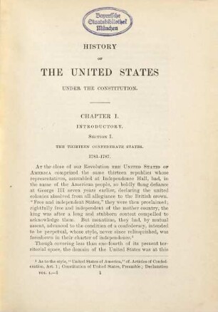 History of the United States of America, under the constitution. 1, 1783 - 1801