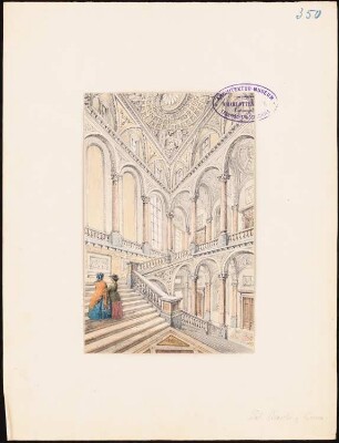 Palazzo Braschi, Rom Treppenhaus: Perspektivische Innenansicht