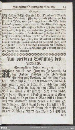Am vierdten Sonntag des Advents