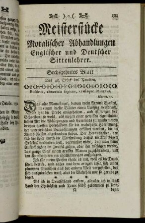 Sechszehntes Blatt.