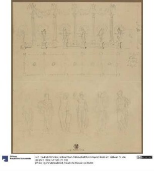Entwurf zum Tafelaufsatz für Kronprinz Friedrich Wilhelm IV. von Preußen