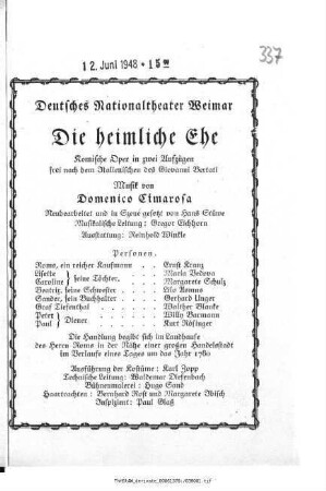 Die heimliche Ehe