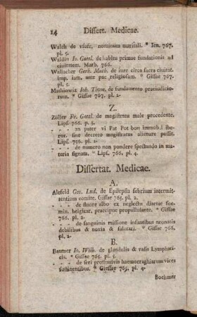 Dissertat. Medicae.