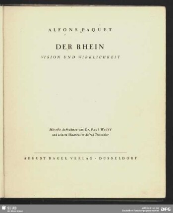 Der Rhein : Vision und Wirklichkeit