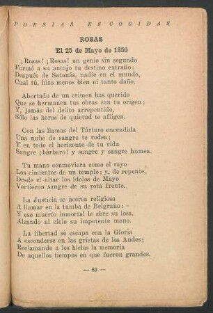 Rosas : El 25 de mayo de 1850