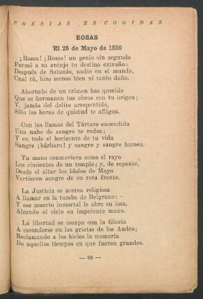 Rosas : El 25 de mayo de 1850