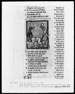 Weltchronik - Bruder Philipp — ---, Folio 1recto-256recto---, Folio 1recto-256rectoSteinigung eines Mannes, Folio 131verso