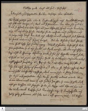 Brief von Philipp Jakob Spener an August Hermann Francke.