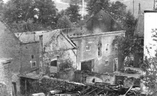 Triebischtal-Tanneberg. Dammmühle, abgebrannte Sägemühle 1929, Repro