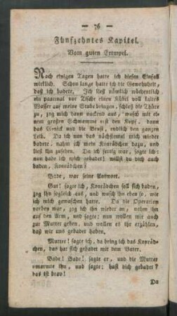 Fünfzehntes Kapitel. Vom guten Exempel