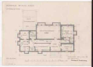 Wohnhaus Dr. Milke, Soest: Grundriss KG 1:100