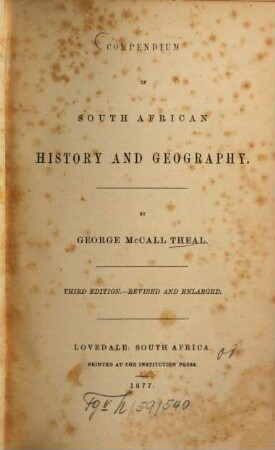 Compendium of South African history and geography