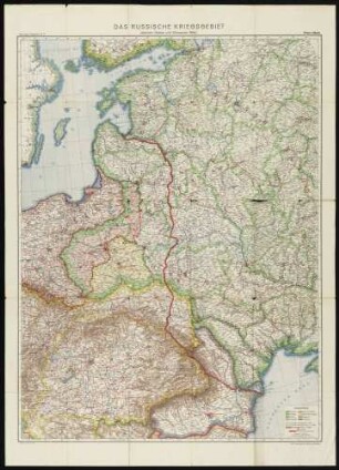Karte "Das russische Kriegsgebiet zwischen Ostsee und Schwarzem Meer"