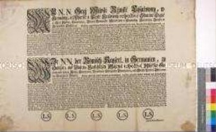 Polizeiordnung von Franz I. Kaiser des Heiligen Römischen Reiches für die Prager Städte gegen Missbräuche im Handwerk (dt.-tschech.)