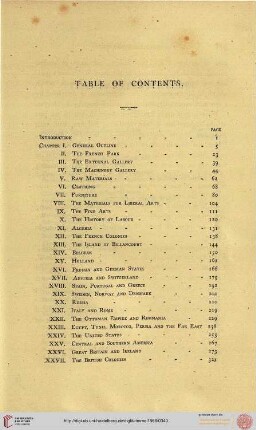 Table of contents