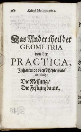 Das Ander theil der Geometria von der Practica.