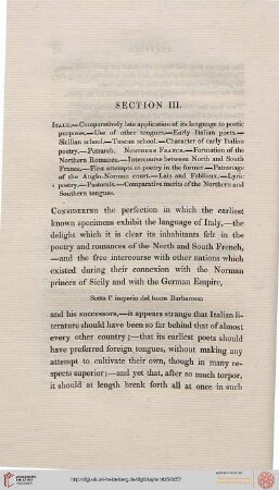 On the Age and Poetry of the Minnesingers, Troubadours, &c., Section III.