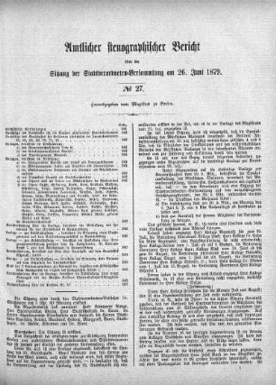 No. 27, 26. Juni 1879