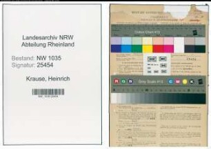 Entnazifizierung Heinrich Krause , geb. 05.12.1915 (Ingenieur)
