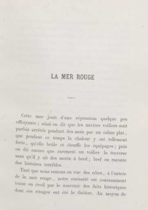 La mer Rouge