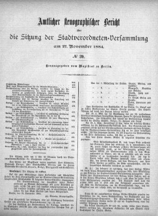 No. 39, 27. November 1884
