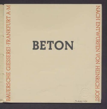 Beton : [Schriftprobe]
