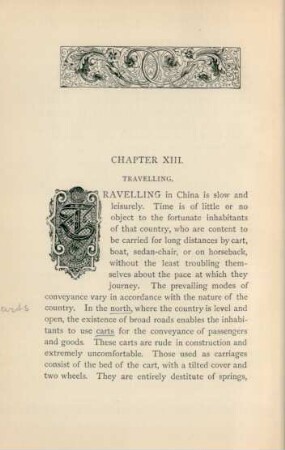 Chapter XIII. Travelling
