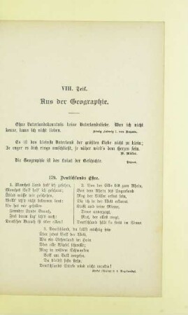VIII. Teil. Aus der Geographie
