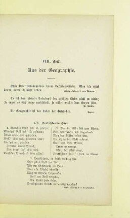 VIII. Teil. Aus der Geographie
