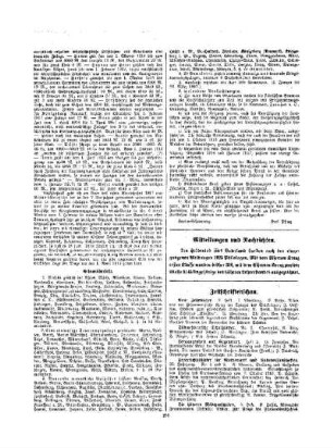 Mitteilungen und Nachrichten