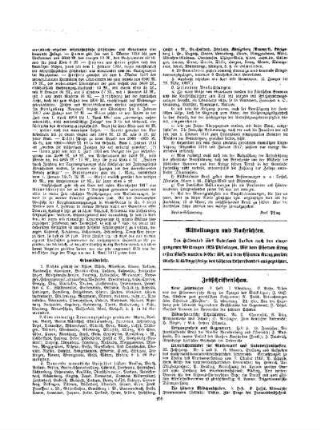 Mitteilungen und Nachrichten