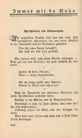 Immer mit de Ruhe
